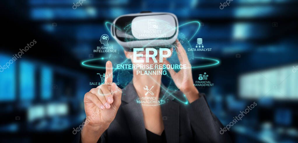 Schermo con software gestionale per aziende