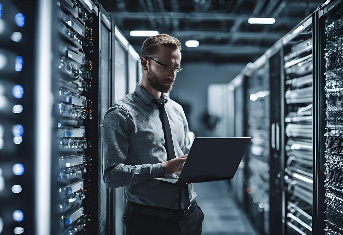 Consulenza informatica con incontro tra professionista e azienda